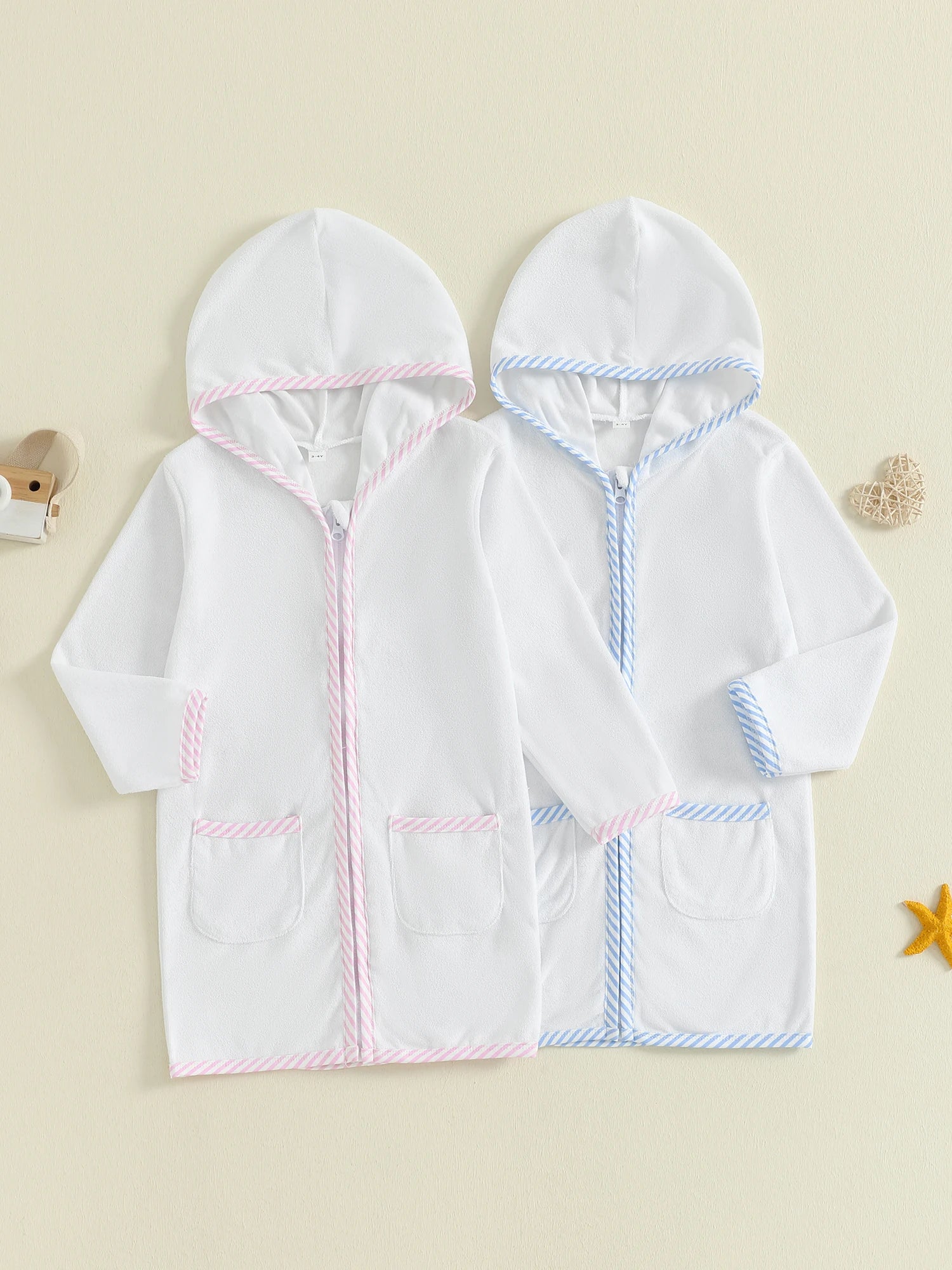 Kids Long Sleeve Hooded Towel Cover Up