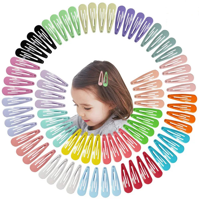 120PCS Colorful Glossy Hair Clips