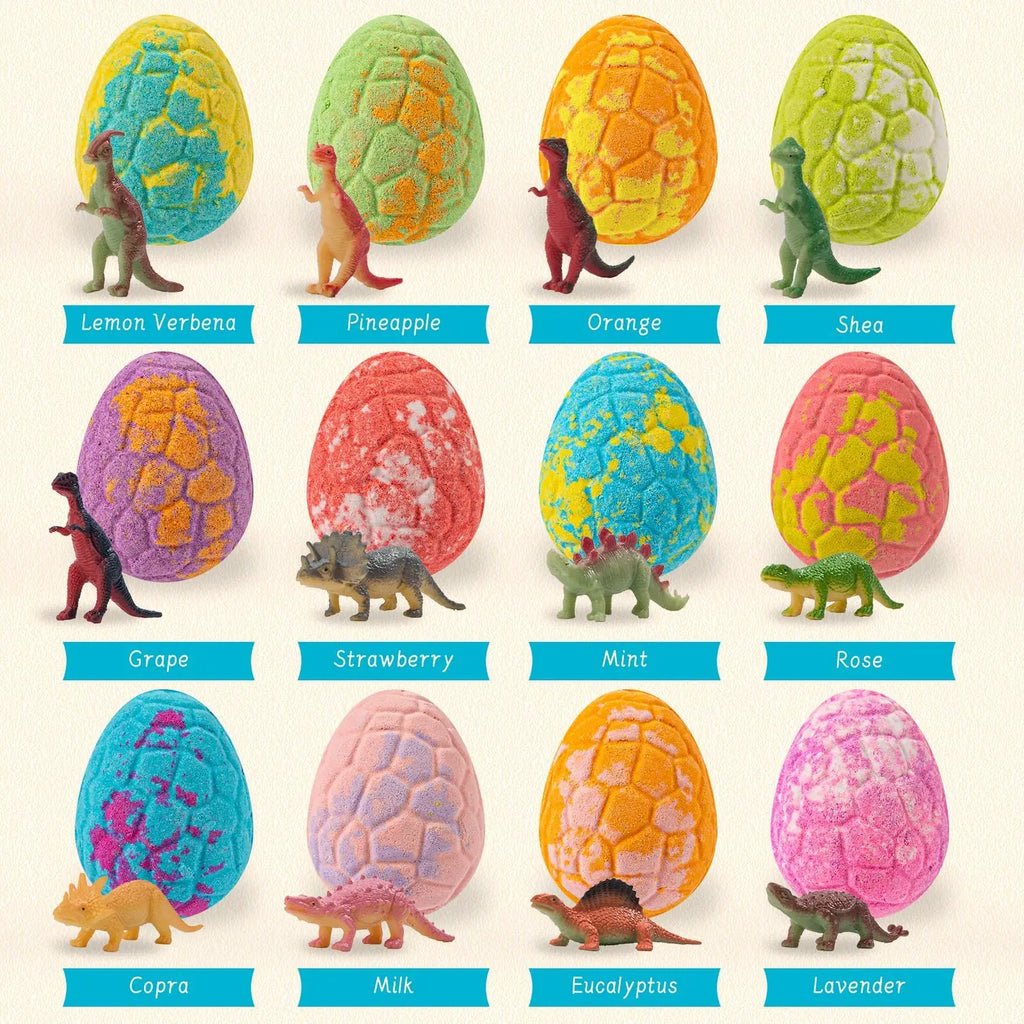 12 Pack Dinosaur Bath Bombs Gift Set
