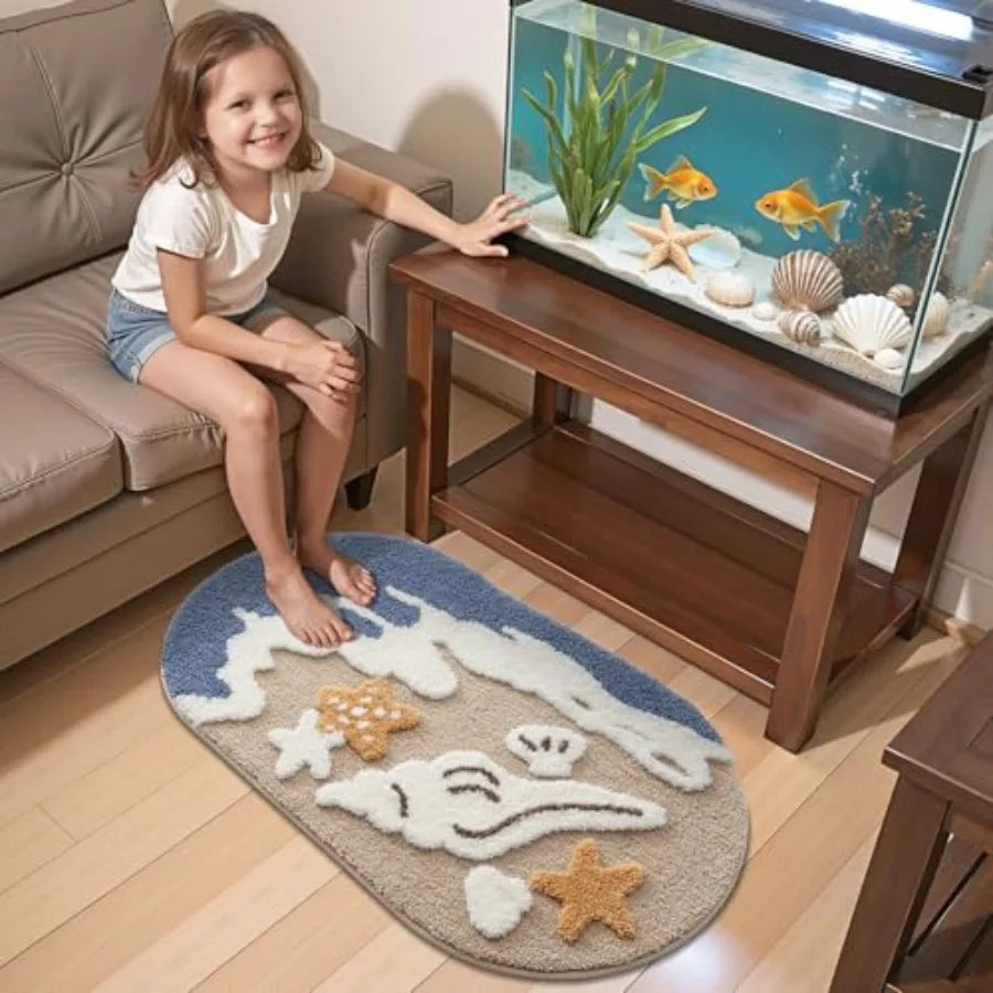 Non Slip Beach Bathroom Rug