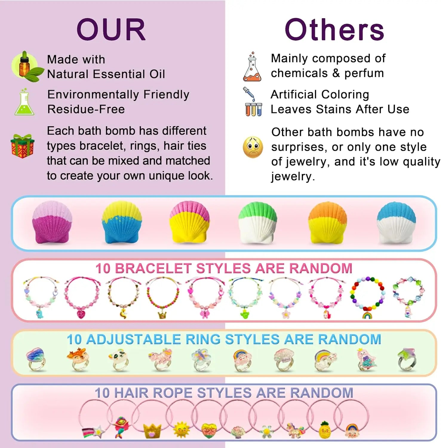 30 PCS Bath Bombs