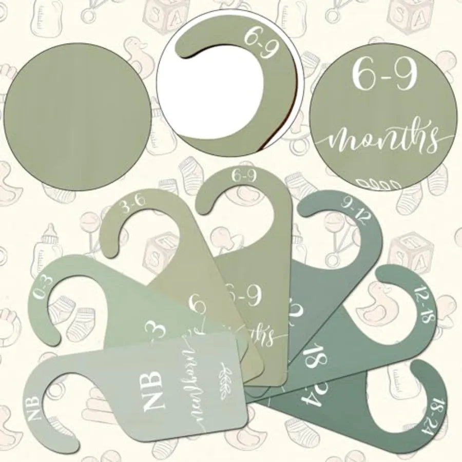7Pcs Wooden Baby Closet Size Dividers