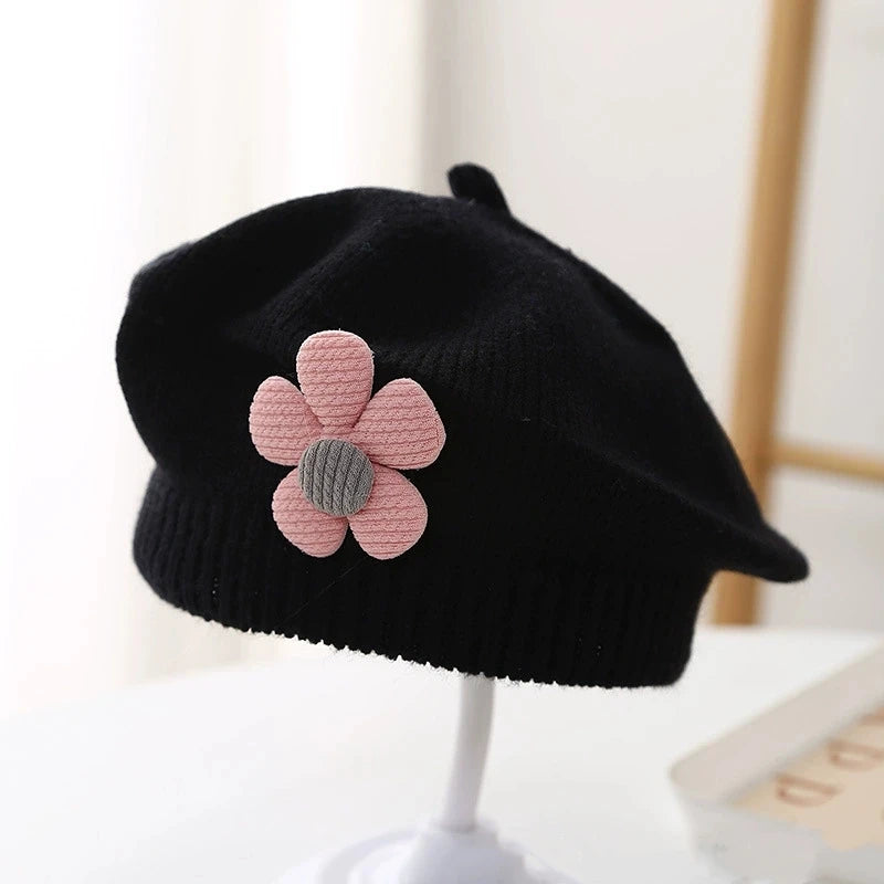 Warm Knitted Baby Beret Hat