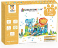108 PCS Zoo Animals Magnetic Tiles Set