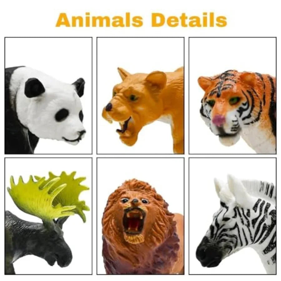 Realistic Wild Zoo Animal Figurines