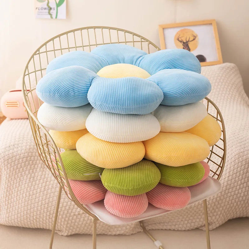 35CM Colorful Flowers Plush Pillow Plant Petal Cushion Stuffed Toys  Home Decoration Gifts