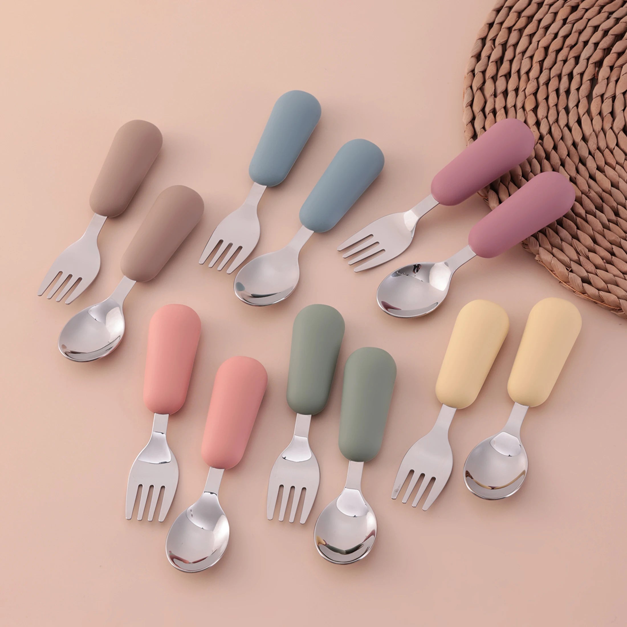 2PCS Stainless Steel Fork/ Spoon Set