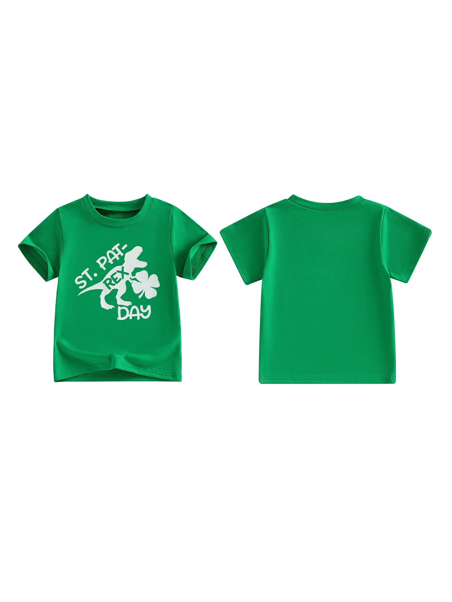 St Patrick s Day Green Clover Print T-Shirt