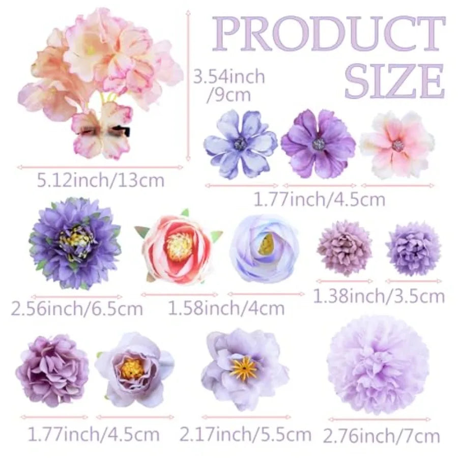 18 PCS Flower Hair Clip