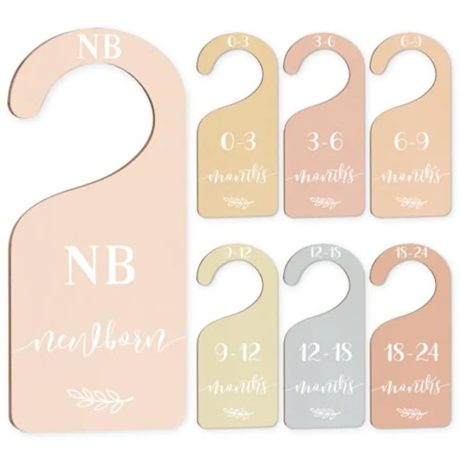 7Pcs Wooden Baby Closet Size Dividers