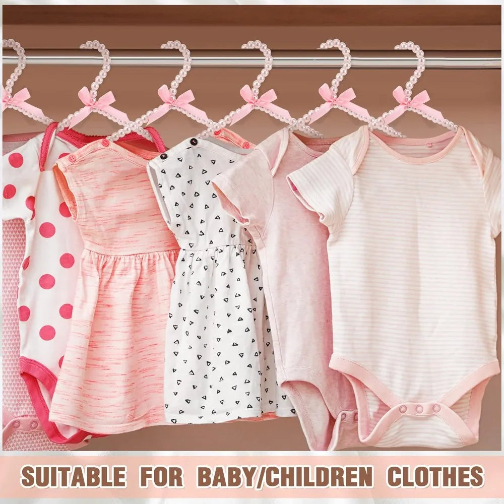 24 Pcs Pearl Beaded Clothes Hanger