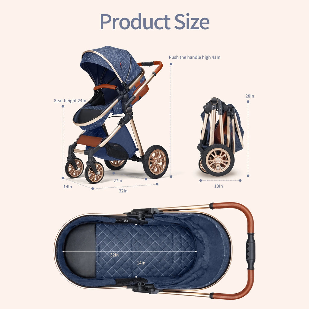 Luxury 3-in-1  Baby Stroller - Carseat