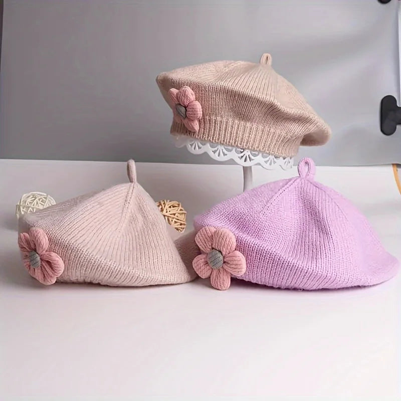 Warm Knitted Baby Beret Hat