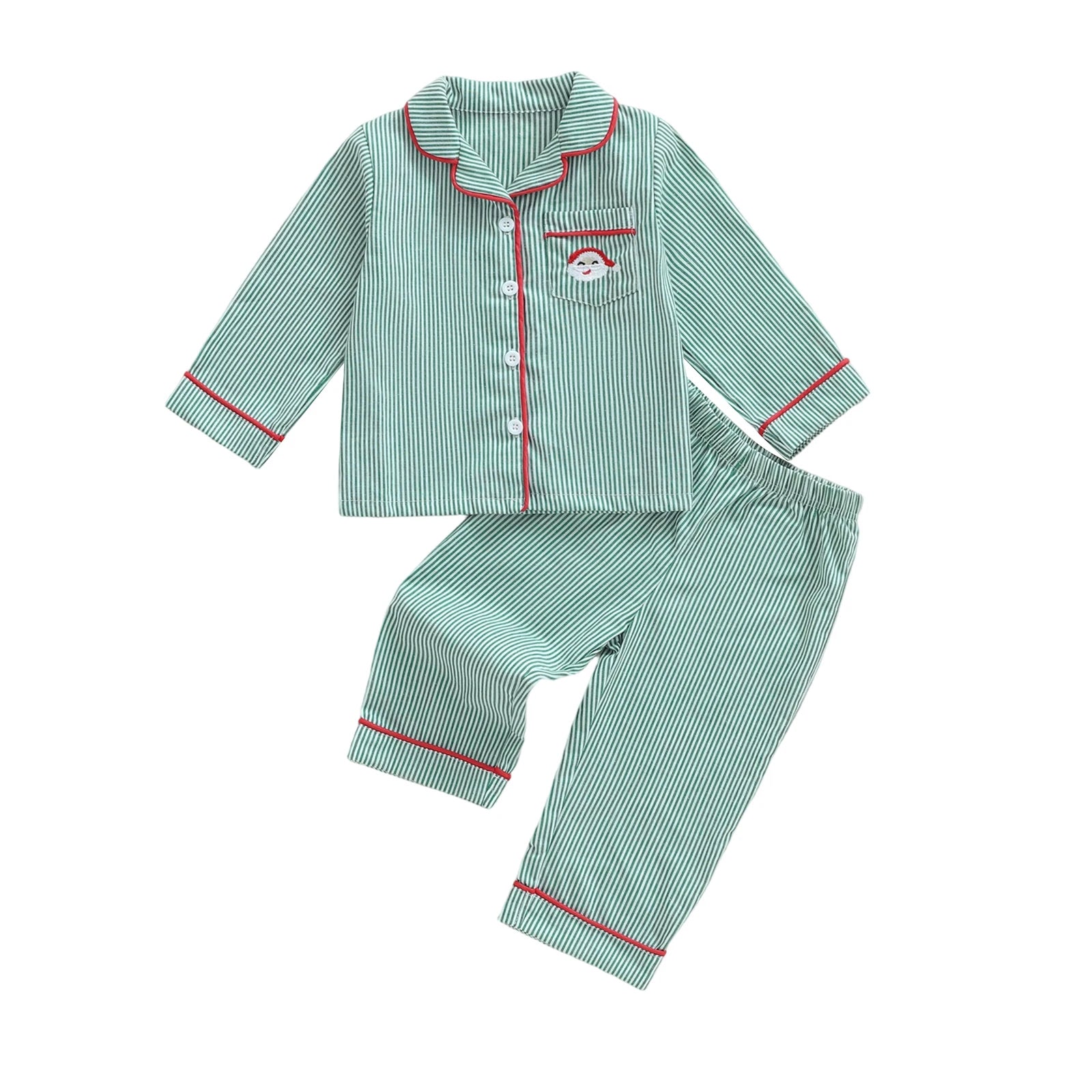 Christmas Striped Pajamas Sets