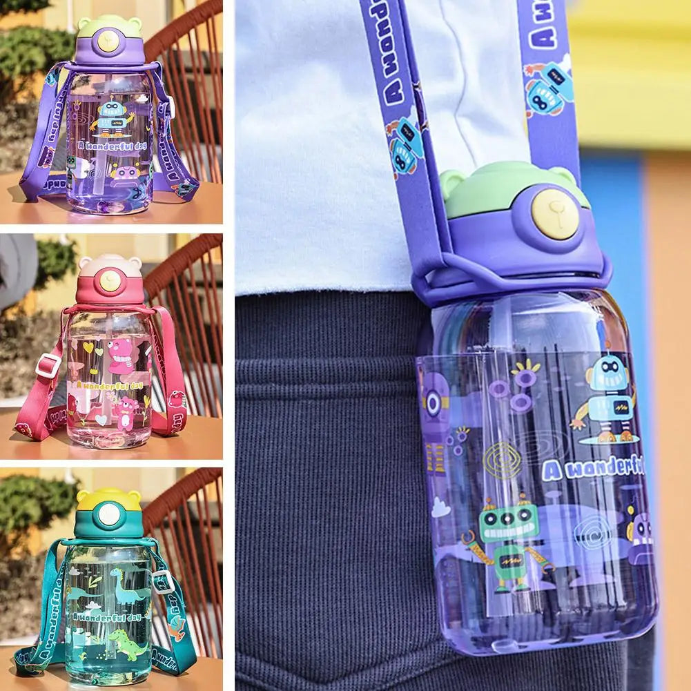 Water Bottle with Straw Free BPA Leakproof
