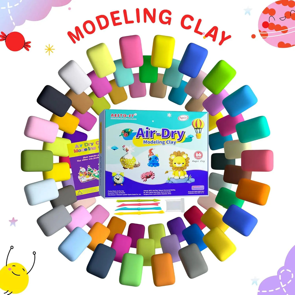 66 Color Air Dry Clay for Kids
