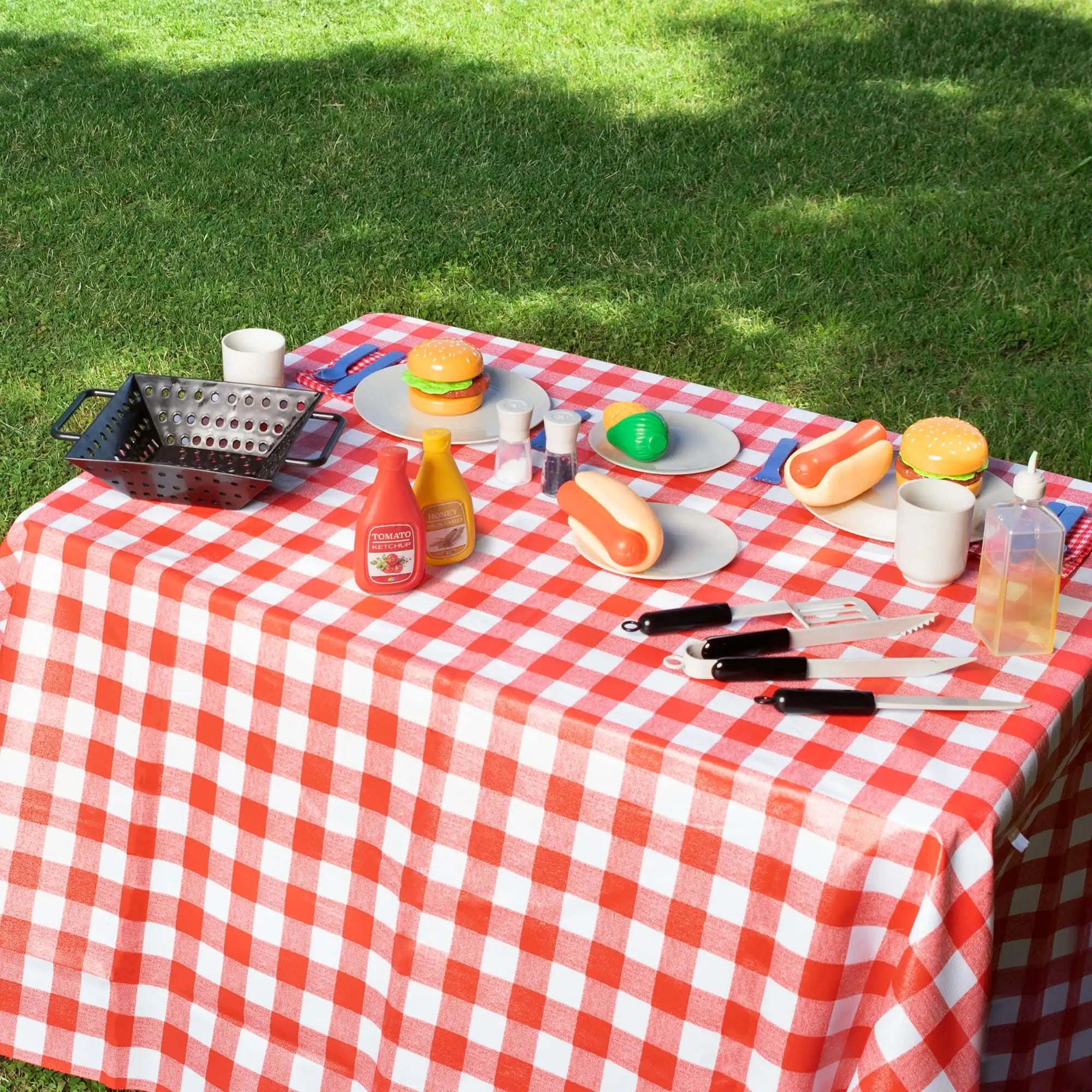27 Pcs BBQ Grill Pretend Play Food Sets