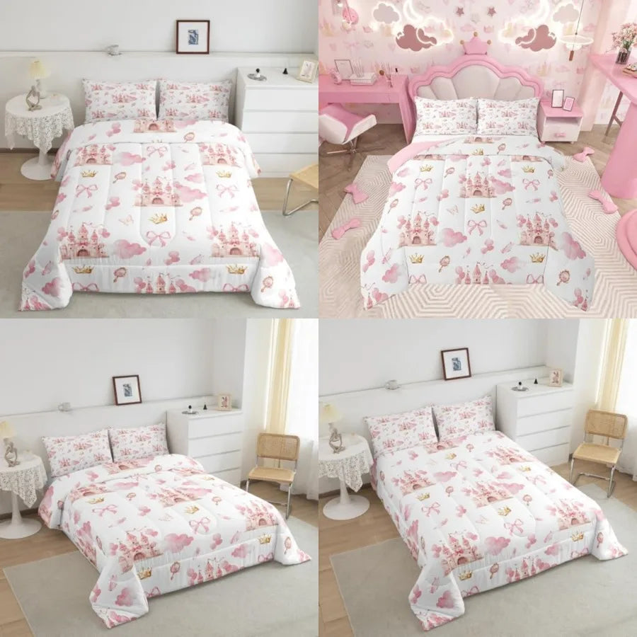 Pink Castle  Comforter Set