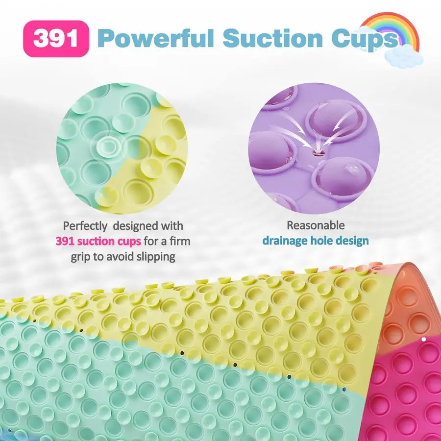 Large NonSlip  Bubble Bath Mat for Kids