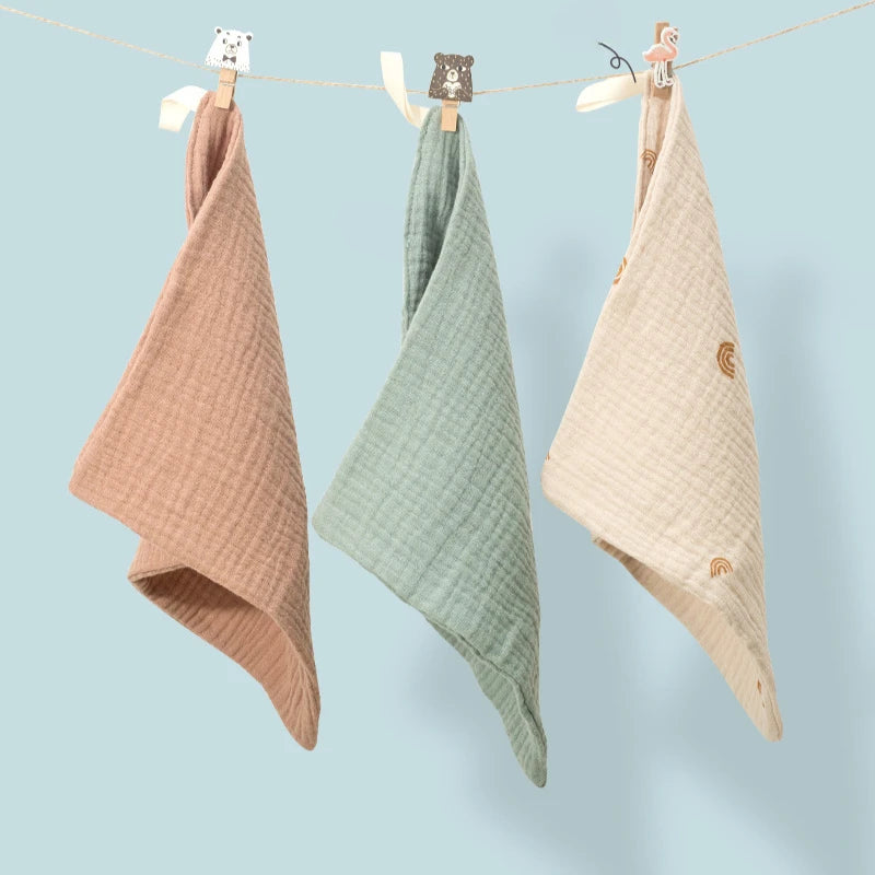5PC Baby Muslin Square Towels