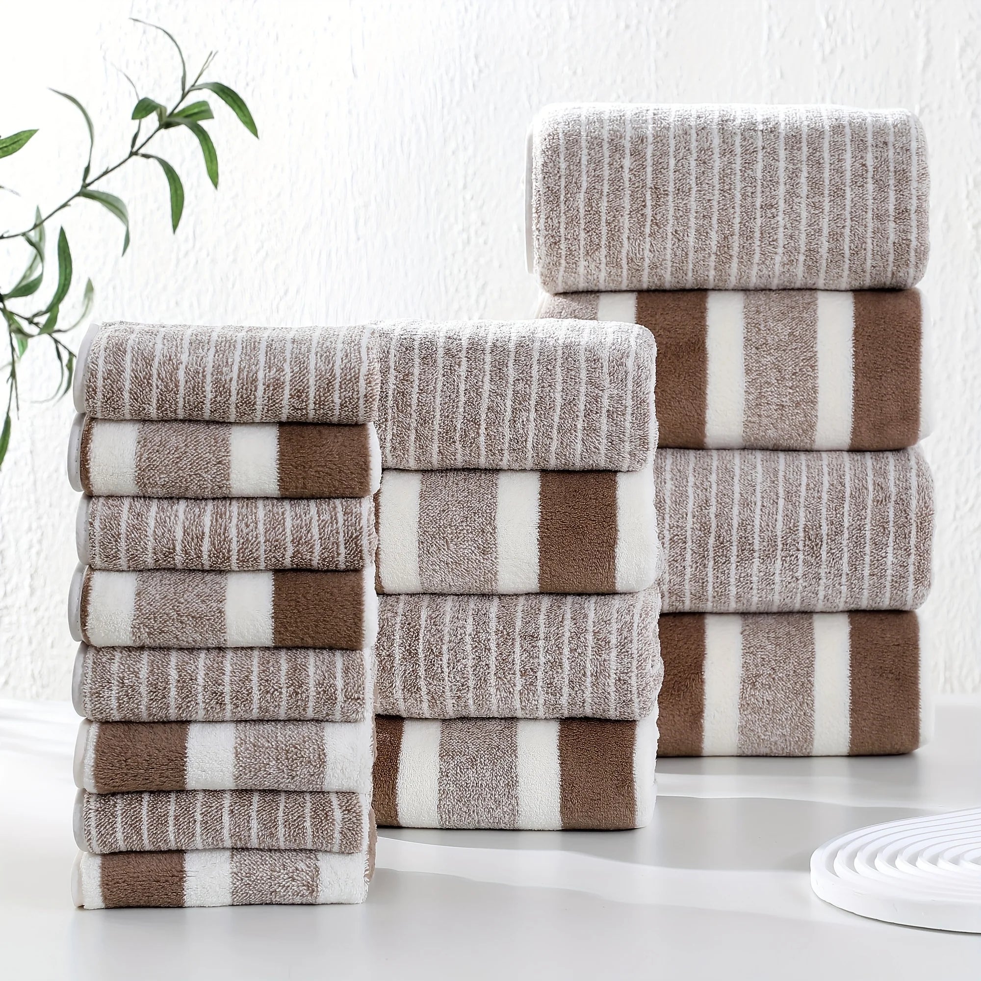 16-Piece Striped Bath Towel Set