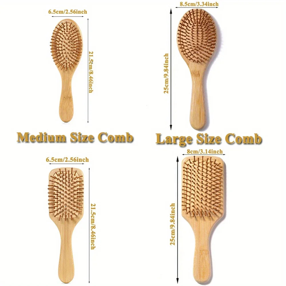 Natural bamboo paddle Brush
