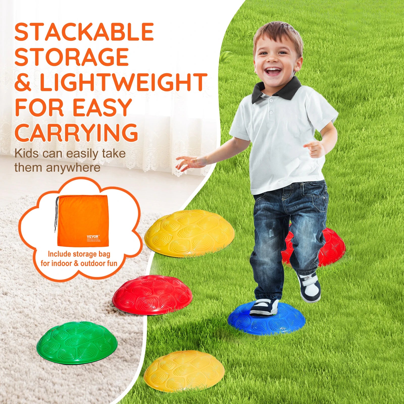 6 PCS Kids Turtle Balance Stepping Stones