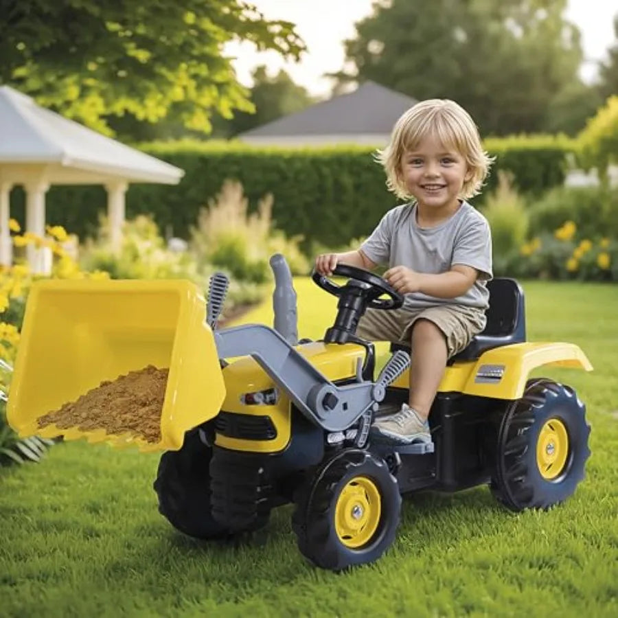 Pedal Tractor and Excavator Ride-On Toy