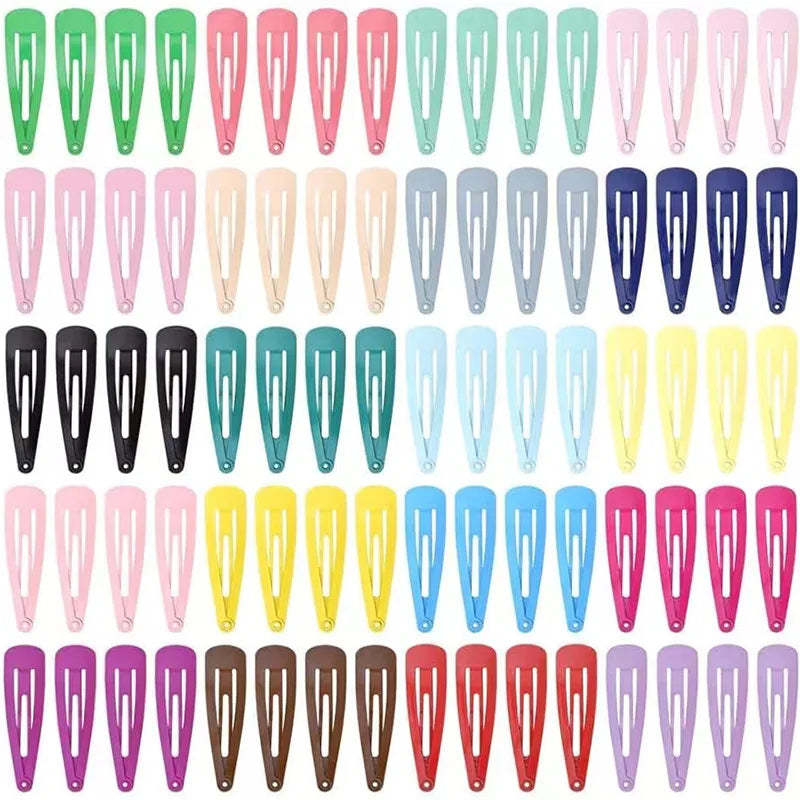 120PCS Colorful Glossy Hair Clips
