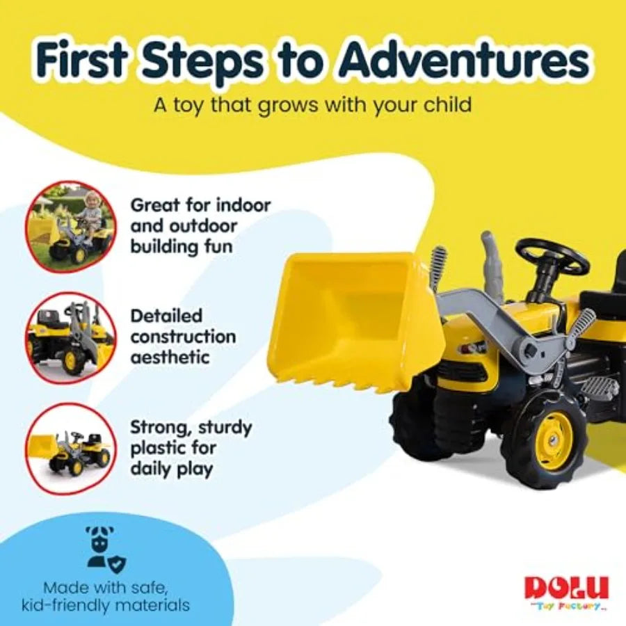 Pedal Tractor and Excavator Ride-On Toy