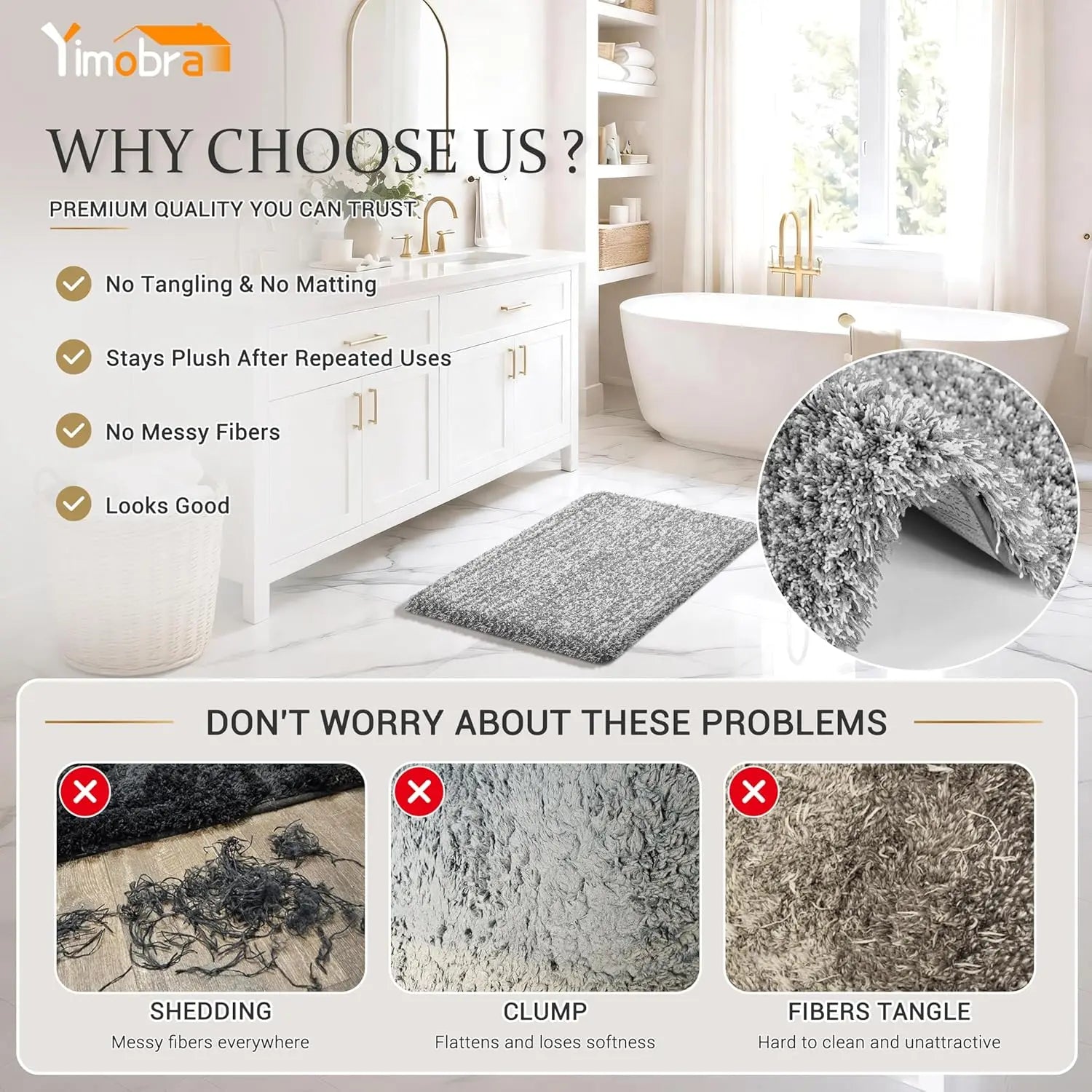 Non Slip Ultra Soft Bathroom Rugs