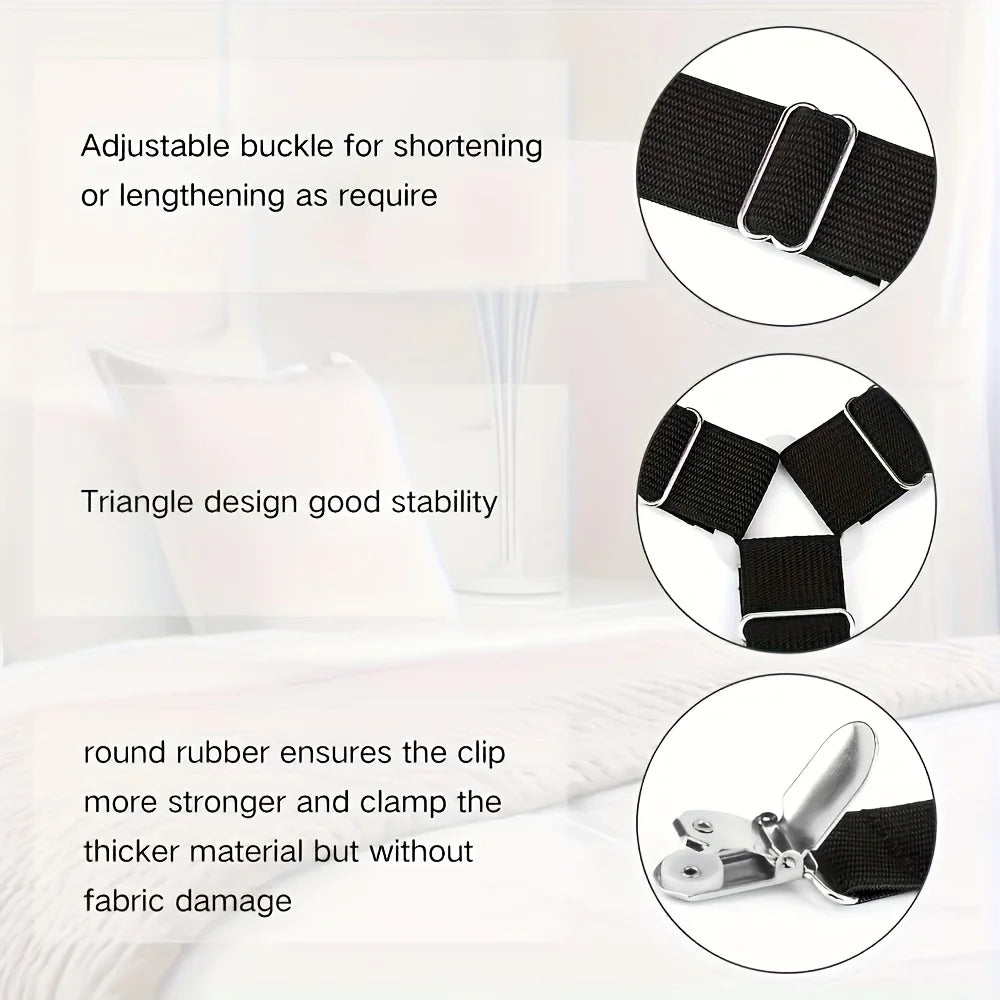 4pcs Adjustable Sheet Holder Strap