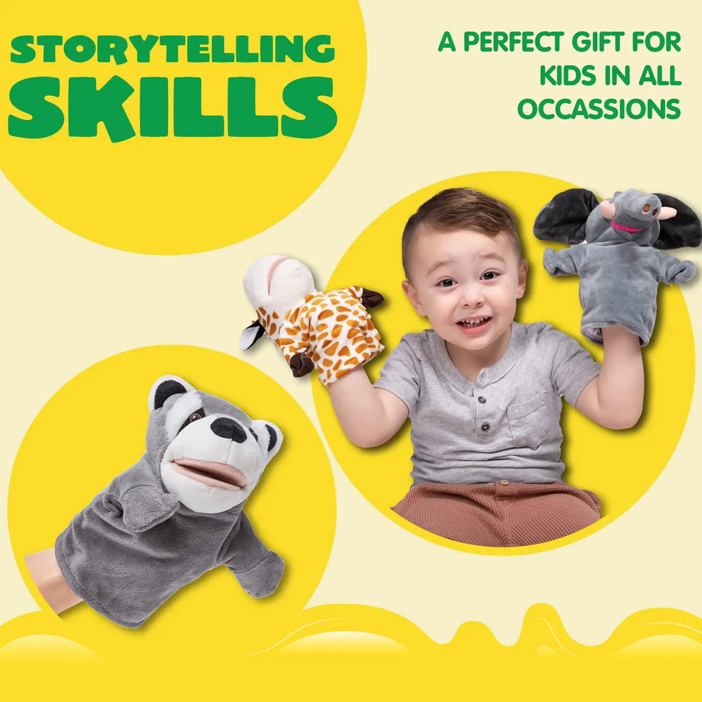 6Pcs Kids  Animal Hand Puppet