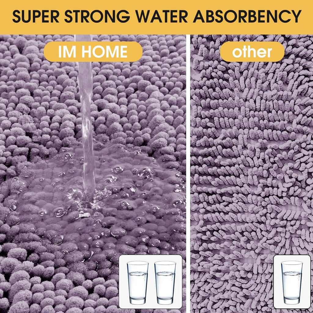 3-Piece Extra Large Lavender Bathroom Rug