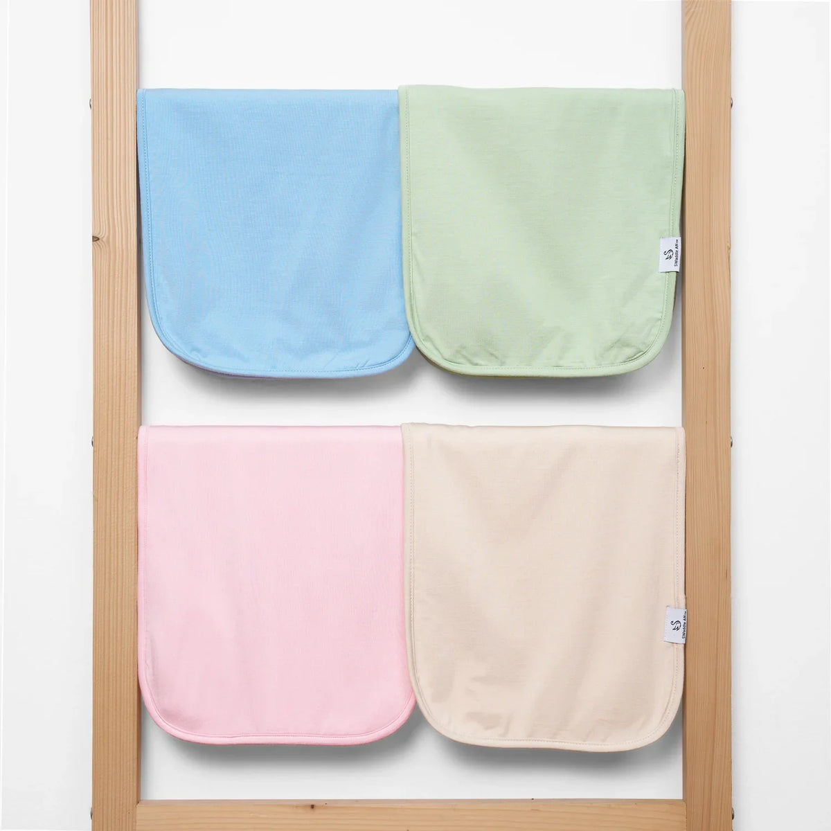 Bamboo Baby Burp Cloths in Blue Bell