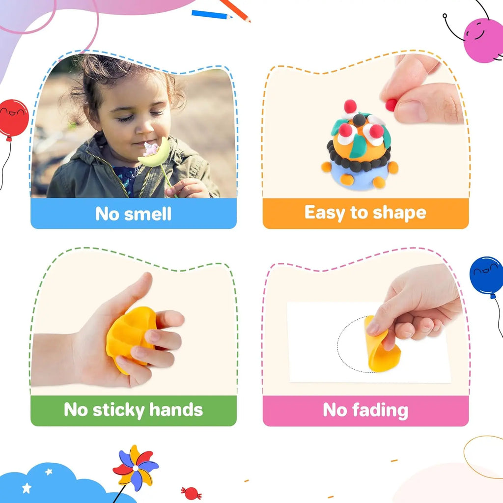 66 Color Air Dry Clay for Kids