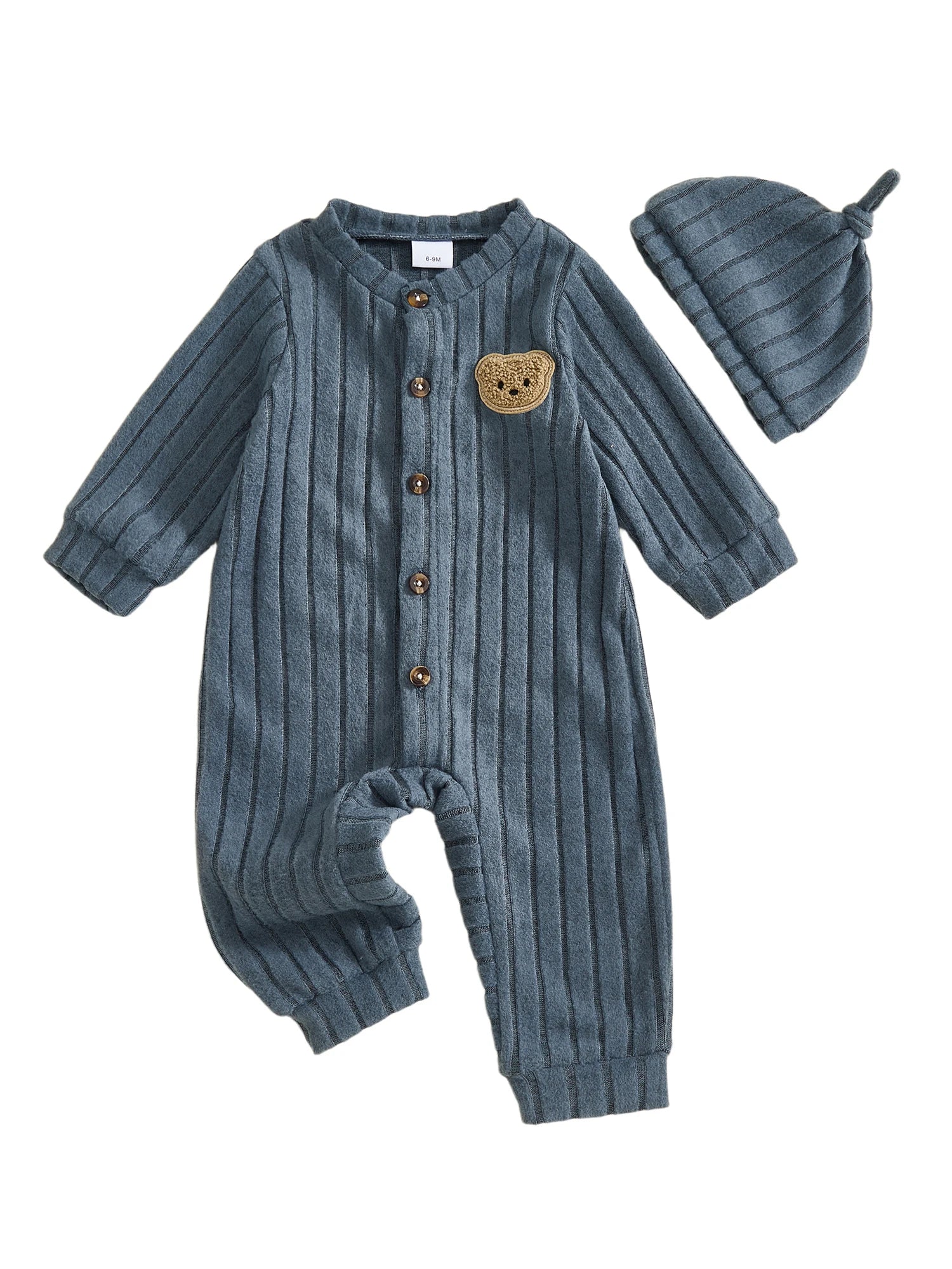 Infant Boy Romper and Beanie Set