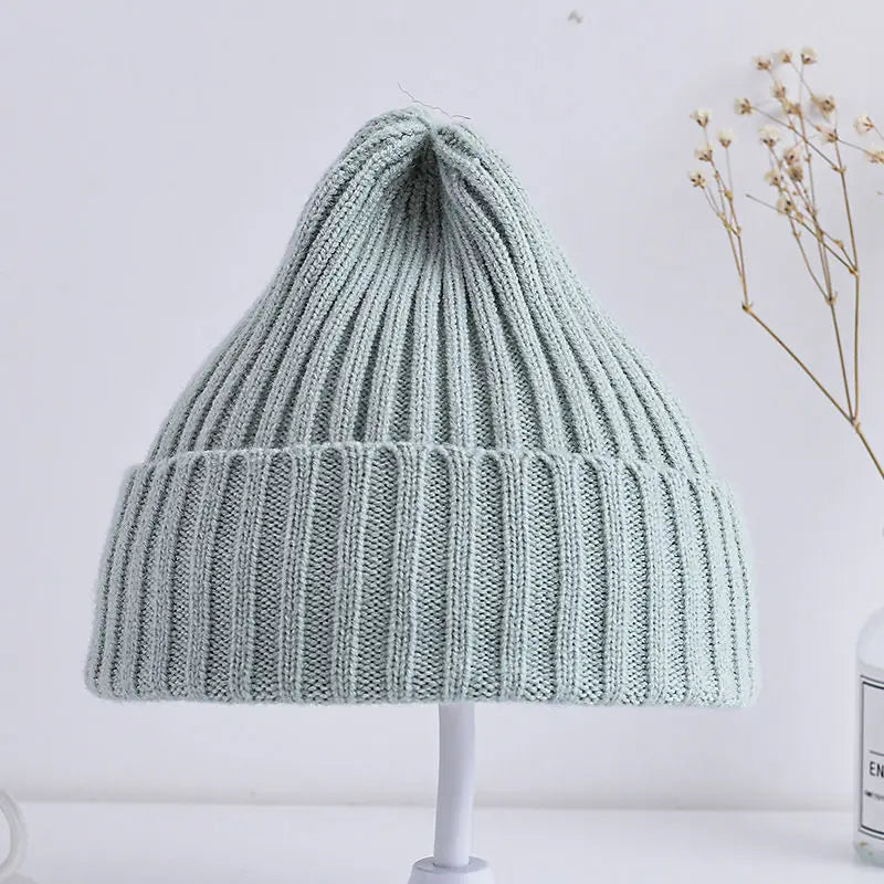 Kids Ribbed Knitted Beanie Hats 6M-4Years