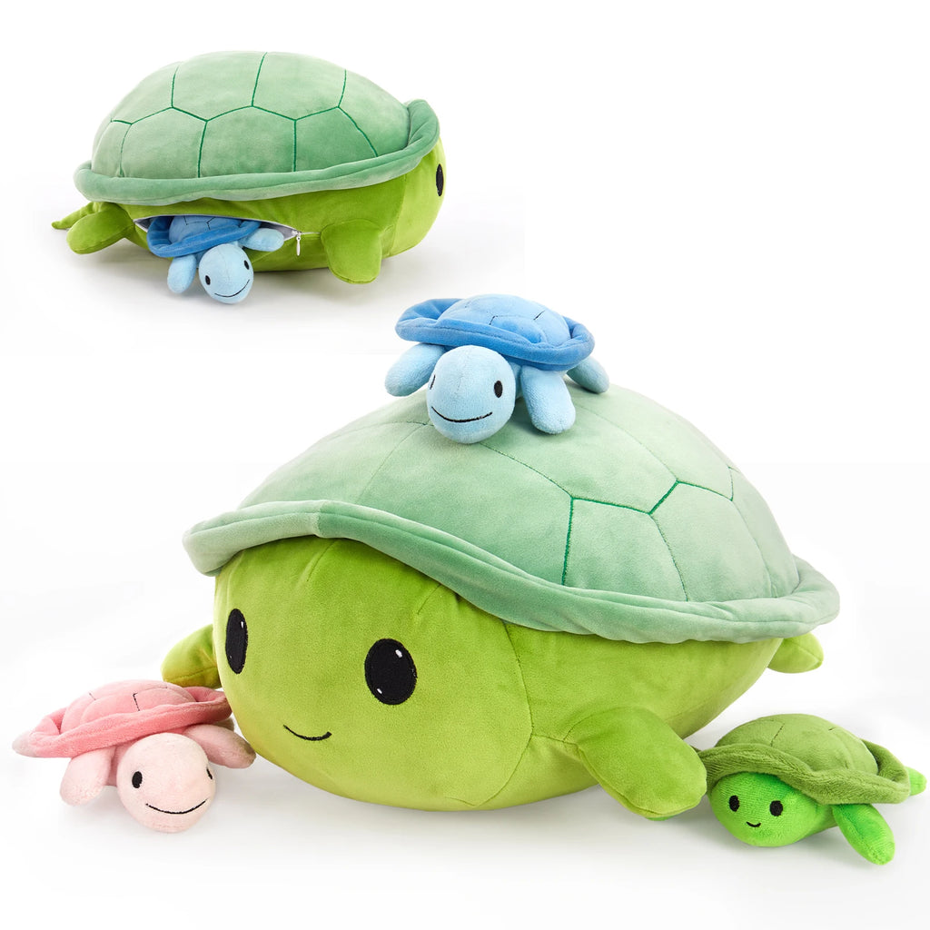 Stuffed Soft Turtle with 3 Baby Turtles