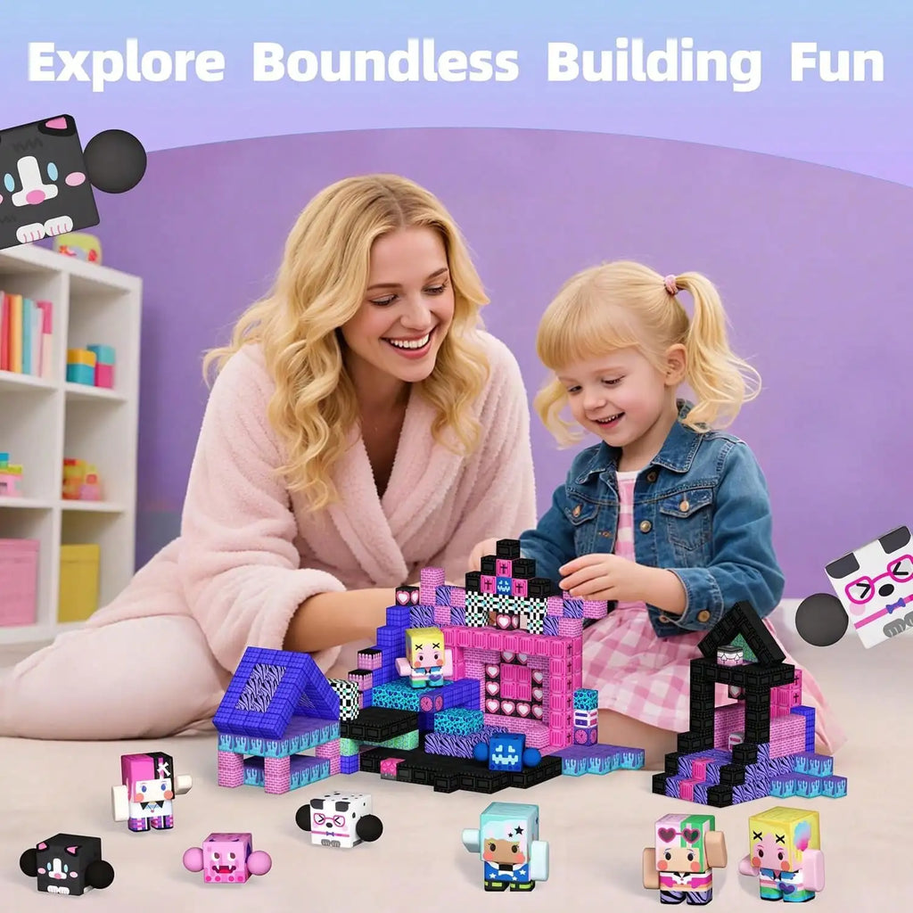 50-300pcs Magnetic Building Blocks & Tiles