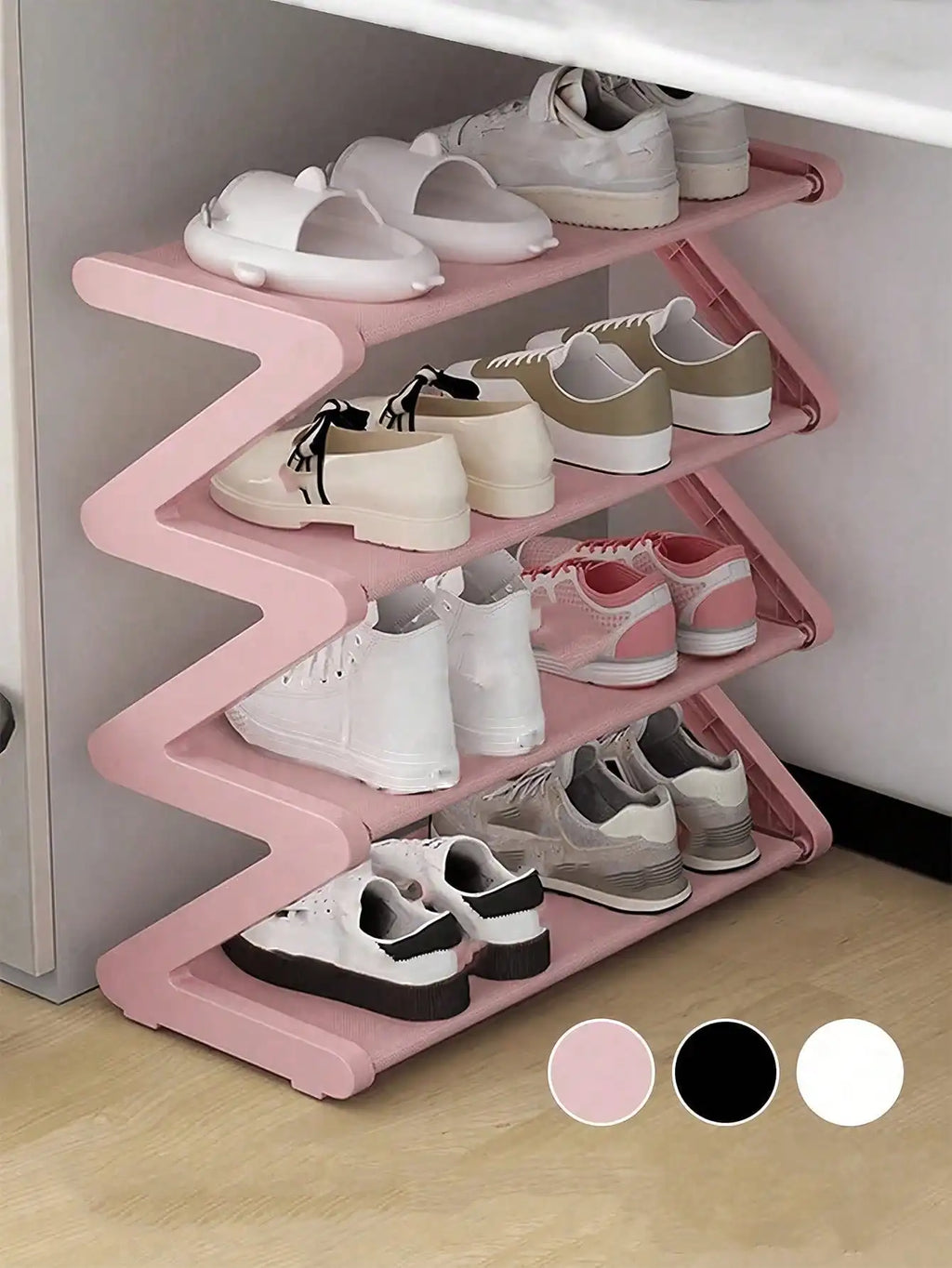 Z-Shaped Shoe Rack Standing Organizer