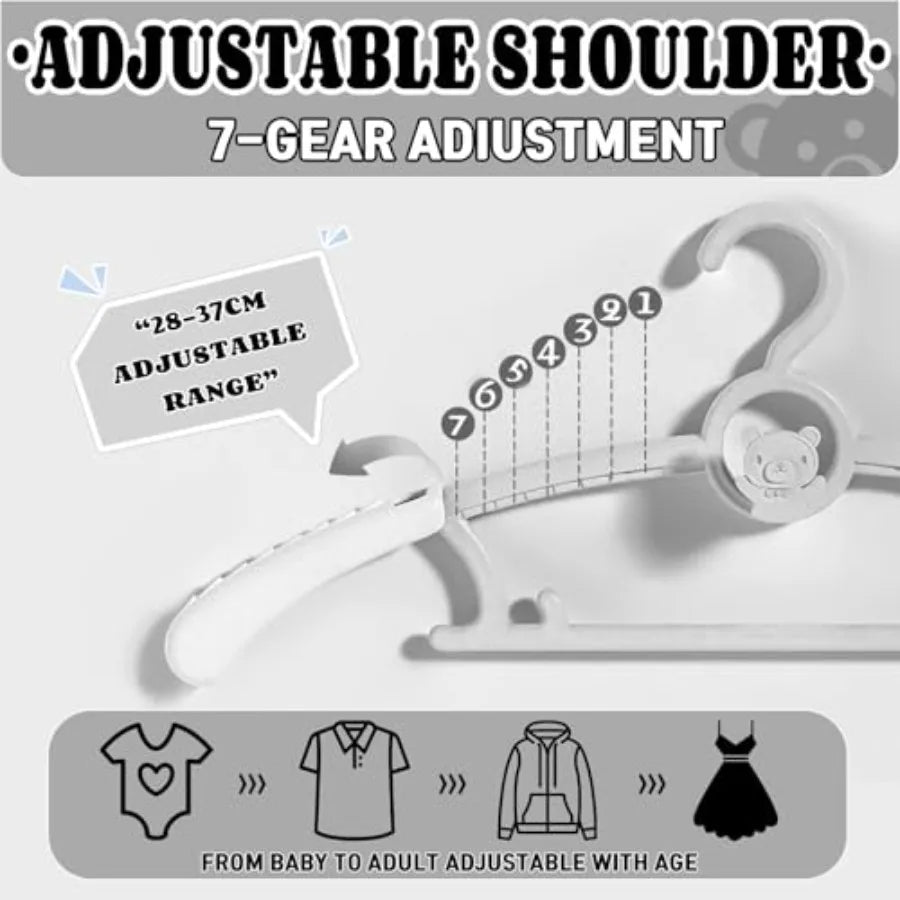 50pcs Adjustable Hangers for Kids