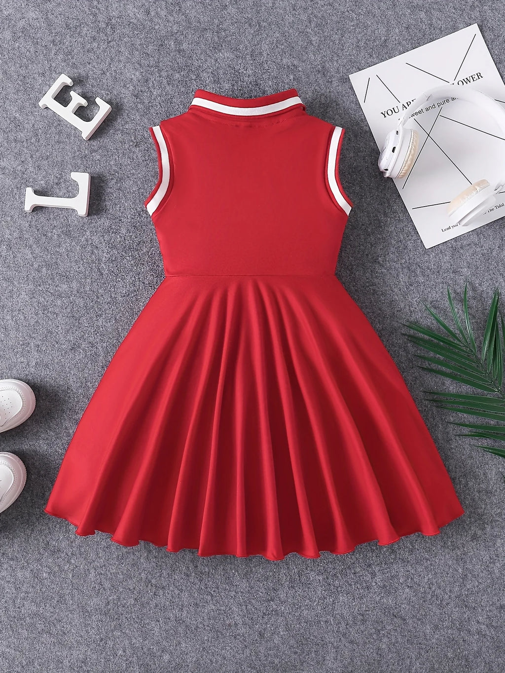 Vintage Sleeveless Polo Collar Dress