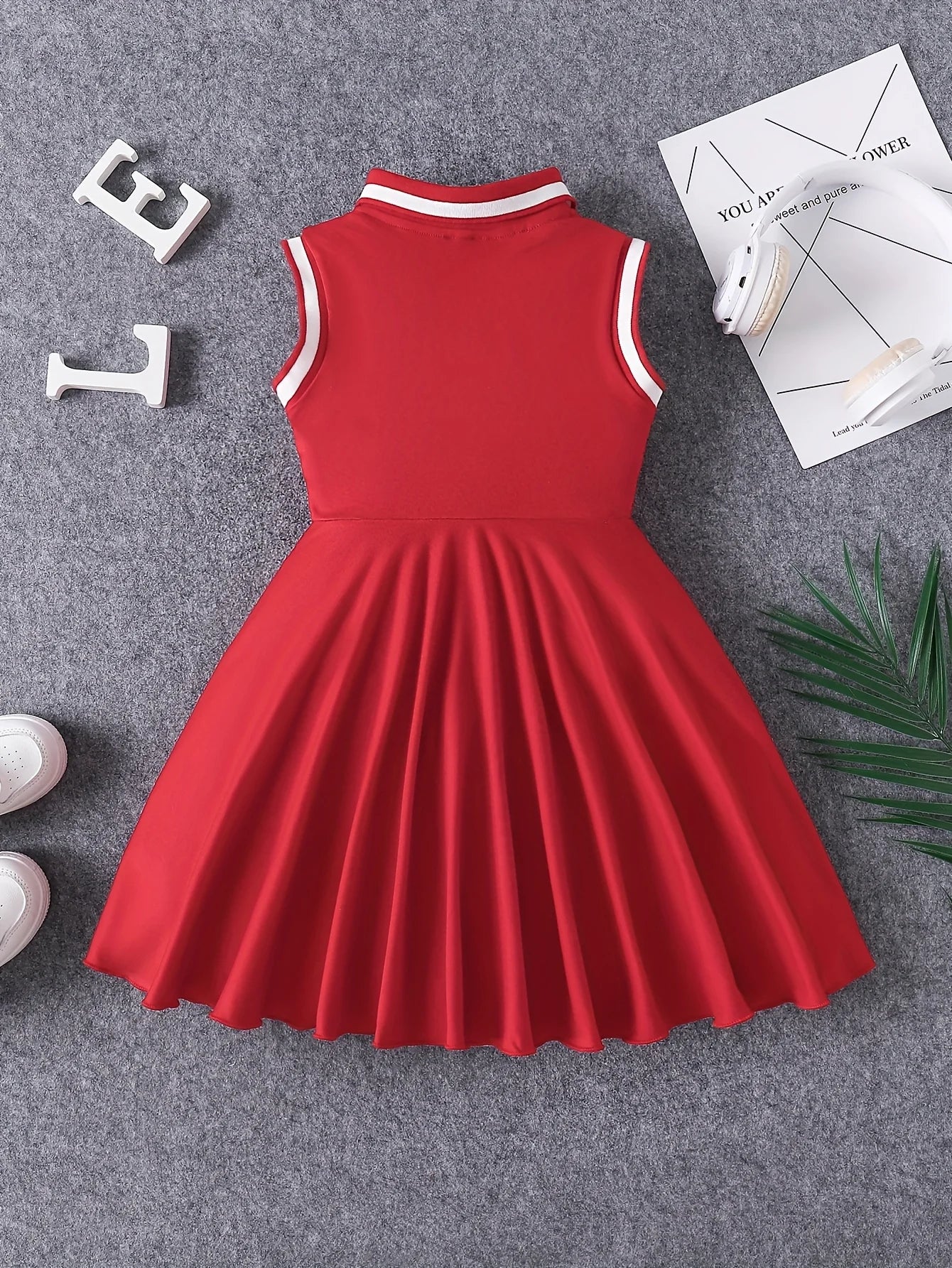 Vintage Sleeveless Polo Collar Dress