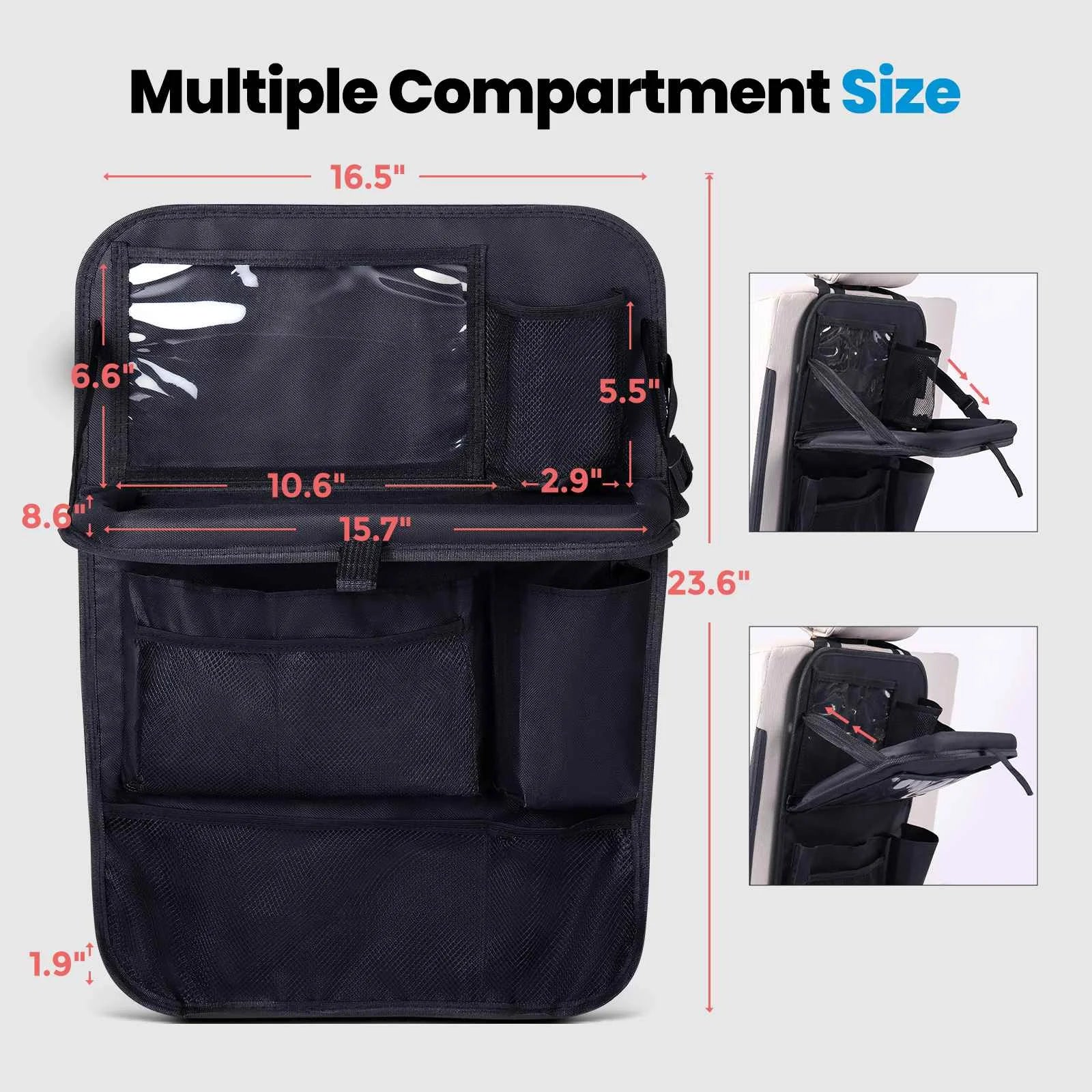 2 -  9 Pocket Storage Car Organizer