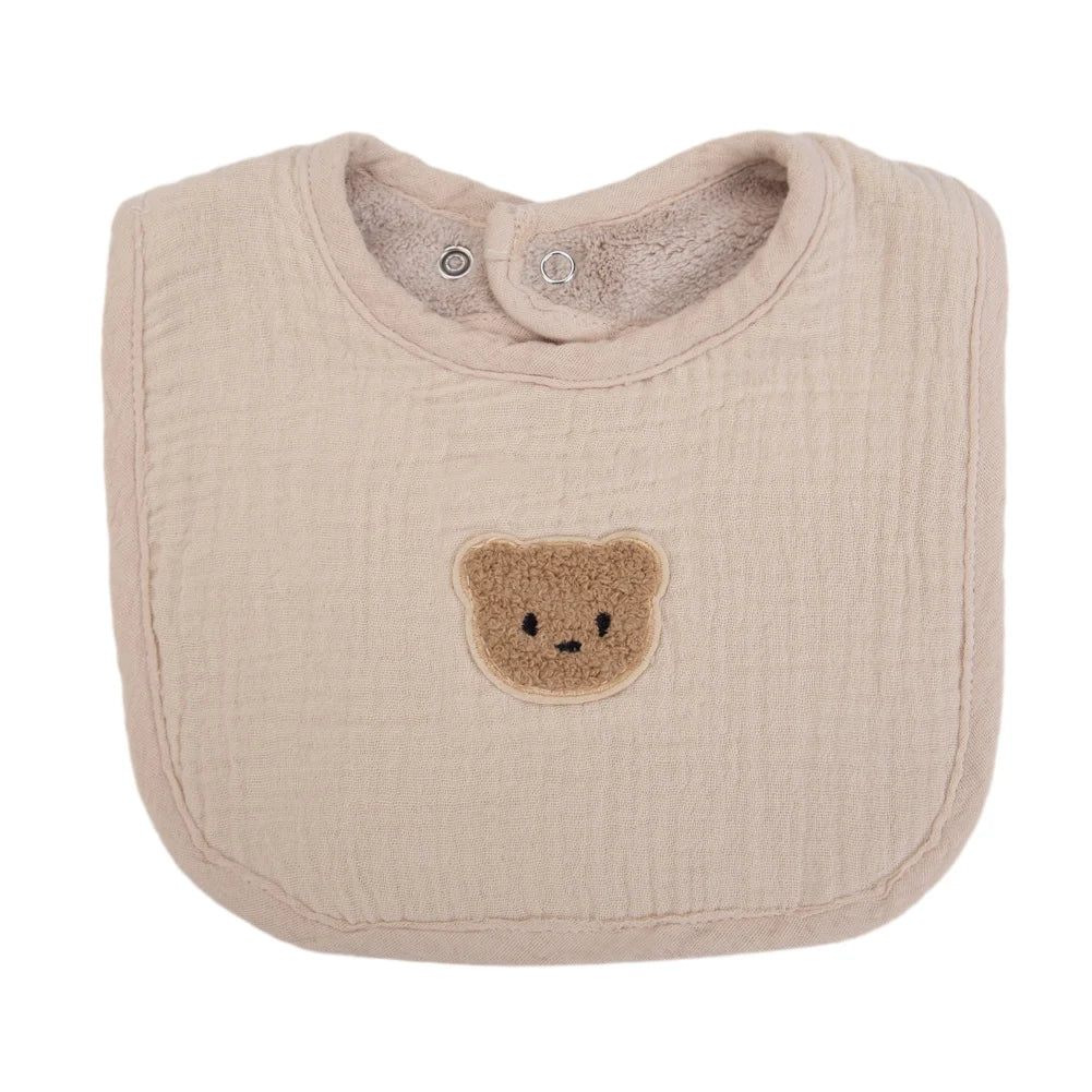Cute Bear Muslin Cotton Baby Bibs