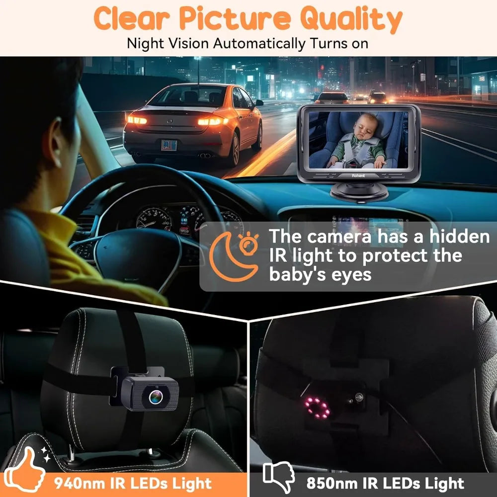 2 Pack Baby Car Camera System