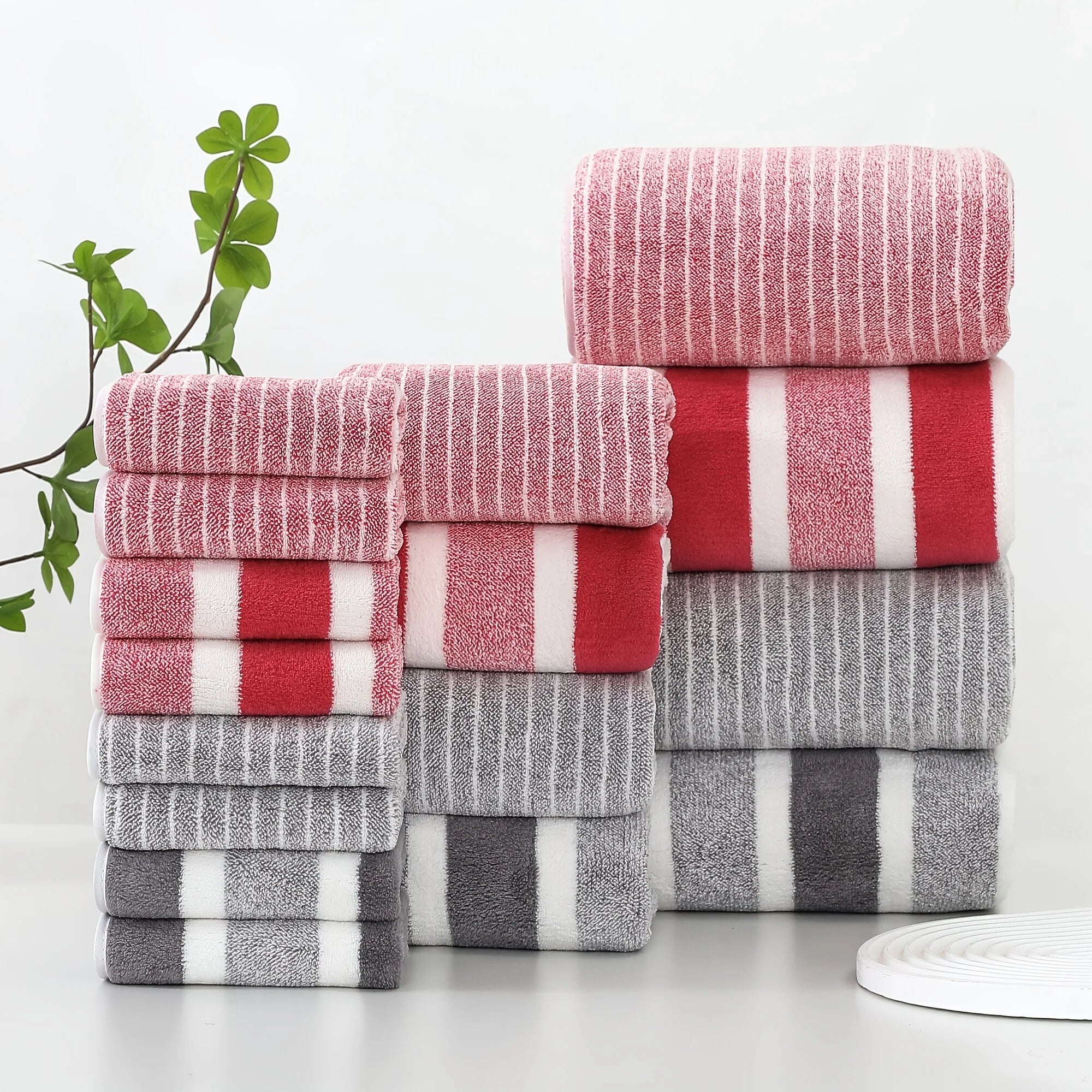 16-Piece Striped Bath Towel Set