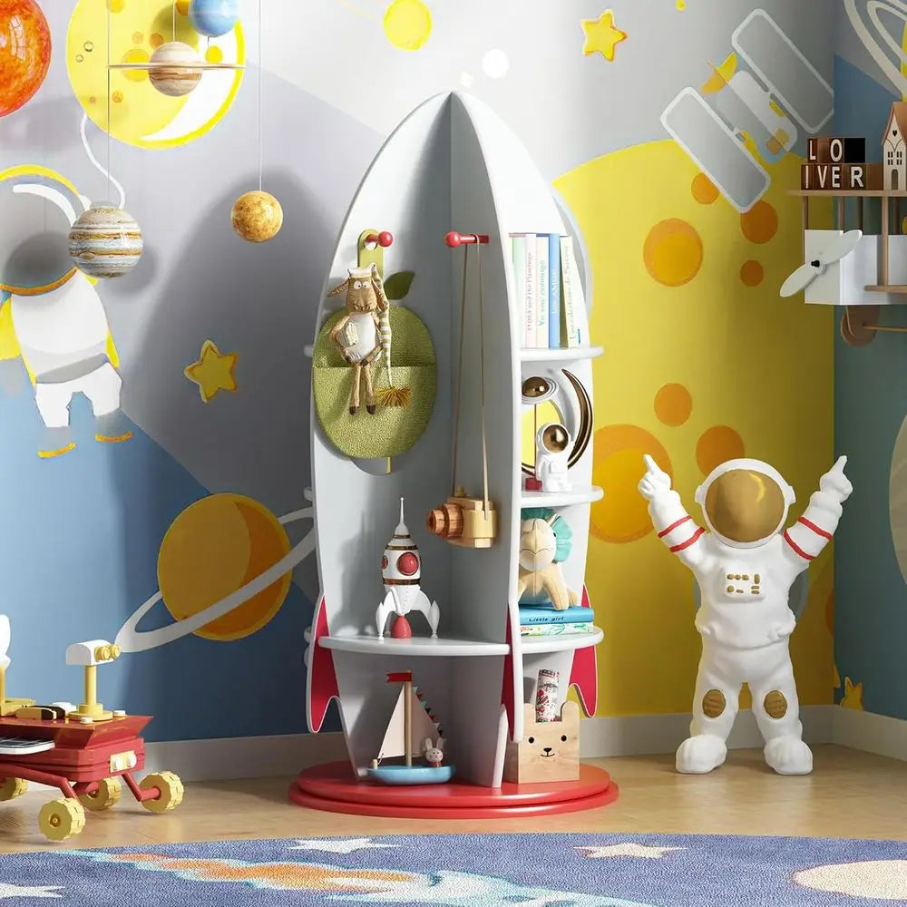 Space-Themed 360 Rotating Book/Toy Storage