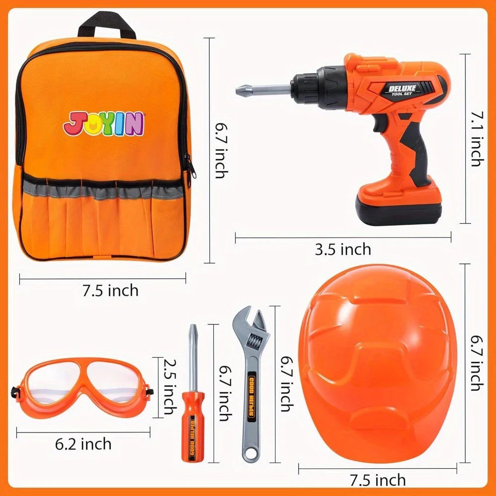 32PCS Kids Construction Backpack Tool Set